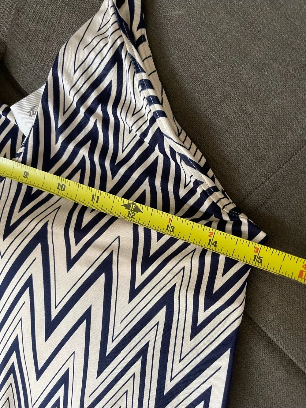 TBAGS LOS ANGELES Chevron Zigzag Pattern V Neckline Spaghetti Straps Maxi Dress